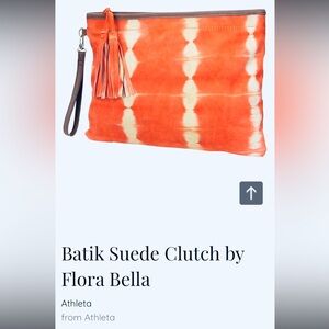 Flora Bella Batik Suede Clutch, purchased from Athleta, used once, EUC
